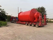 Red Industrial Grinding 7t/H Copper Ball Mill Horizontal Machines For Mining Process